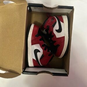 Jordan Kids Sneakers Red Black White